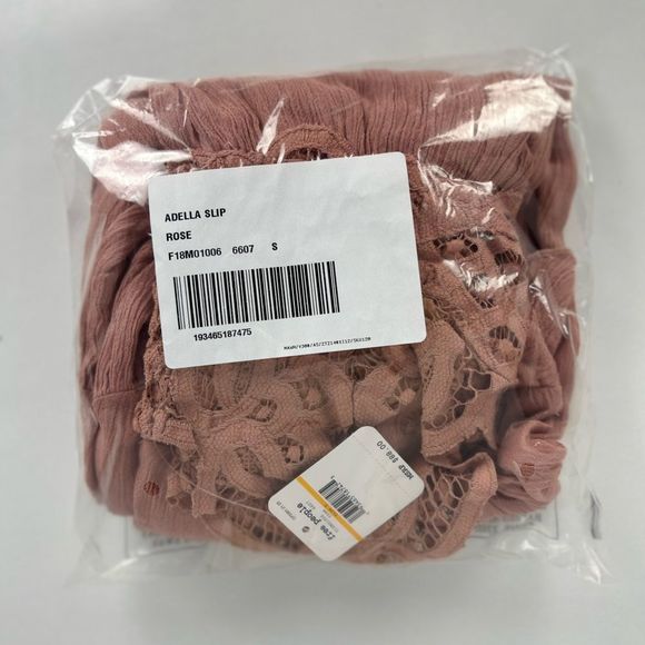 Free People Adella Slip Mini Dress Boho Crochet Rose Sz S, NWT - Picture 7 of 8